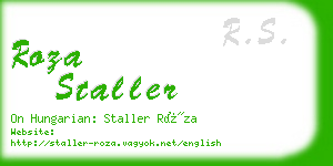 roza staller business card